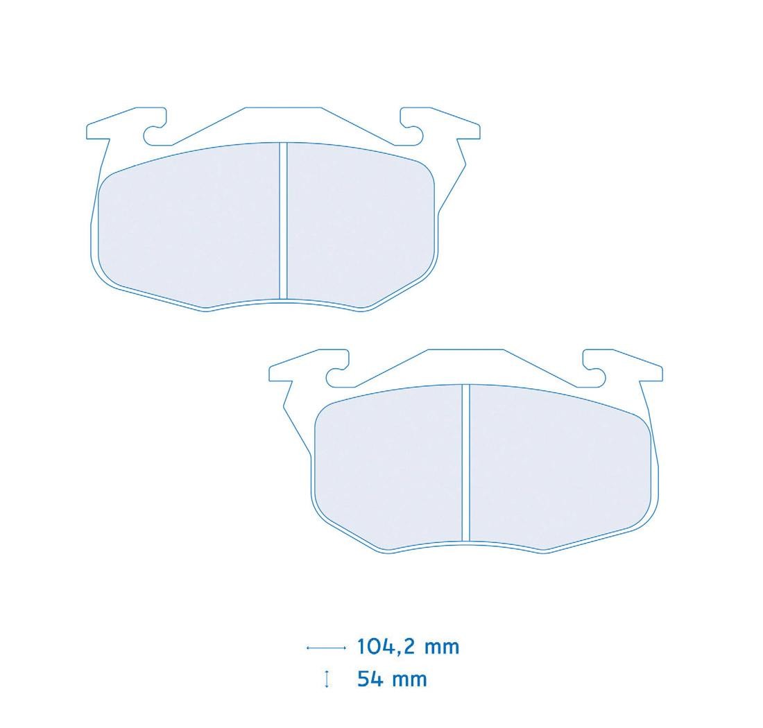 Set de 4 pastillas de freno - Carbone Lorraine