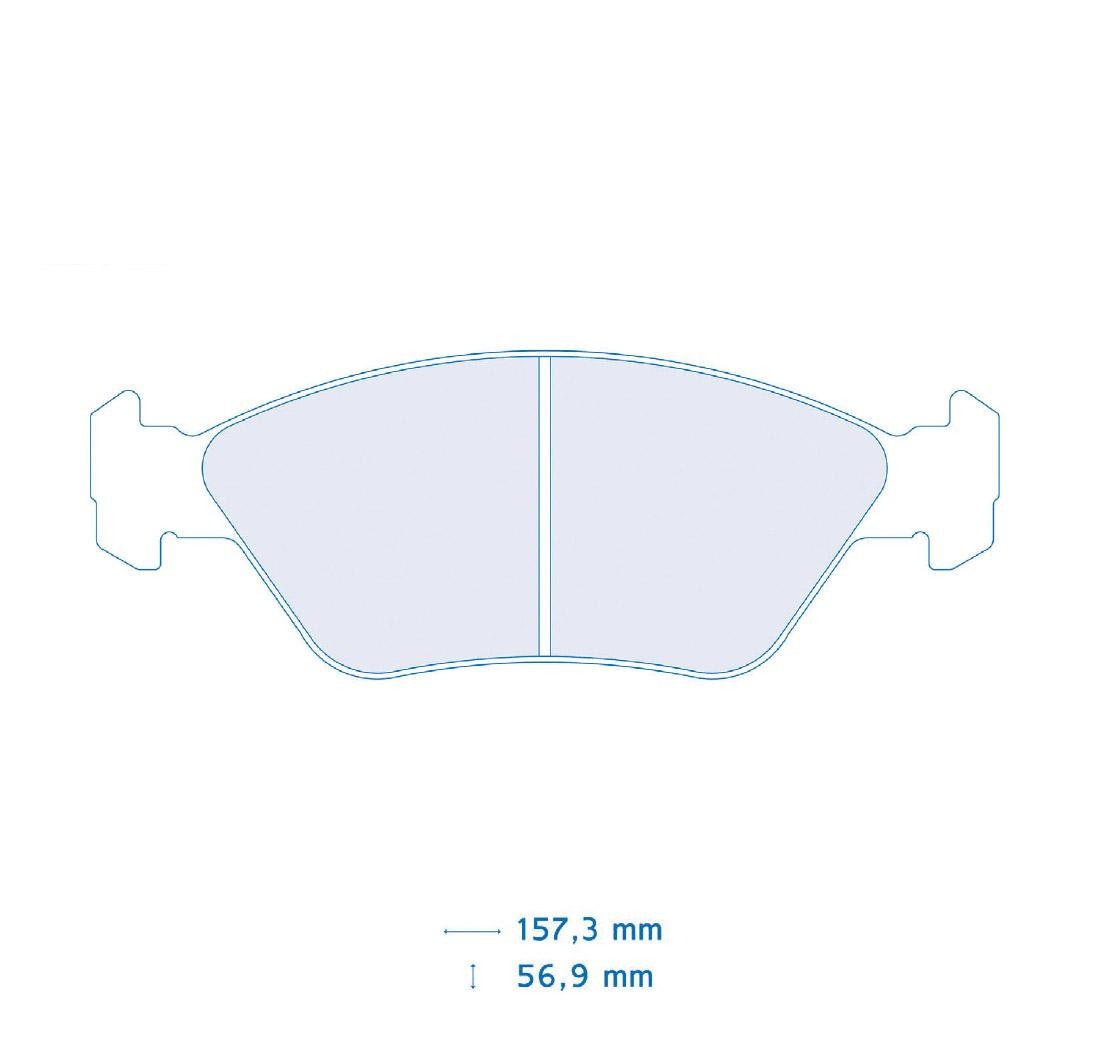 Set de 4 pastillas de freno - Carbone Lorraine