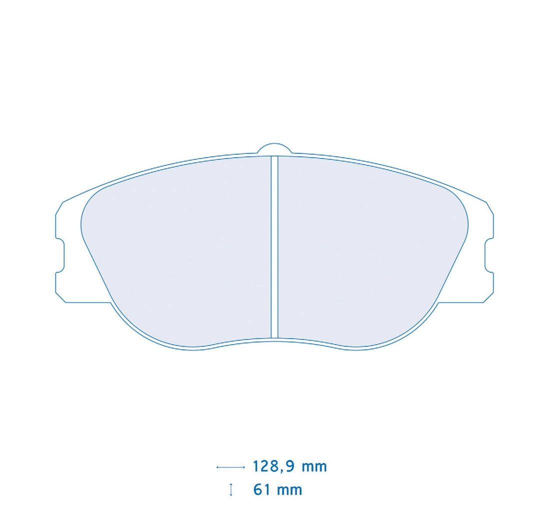 Set de 4 pastillas de freno - Carbone Lorraine