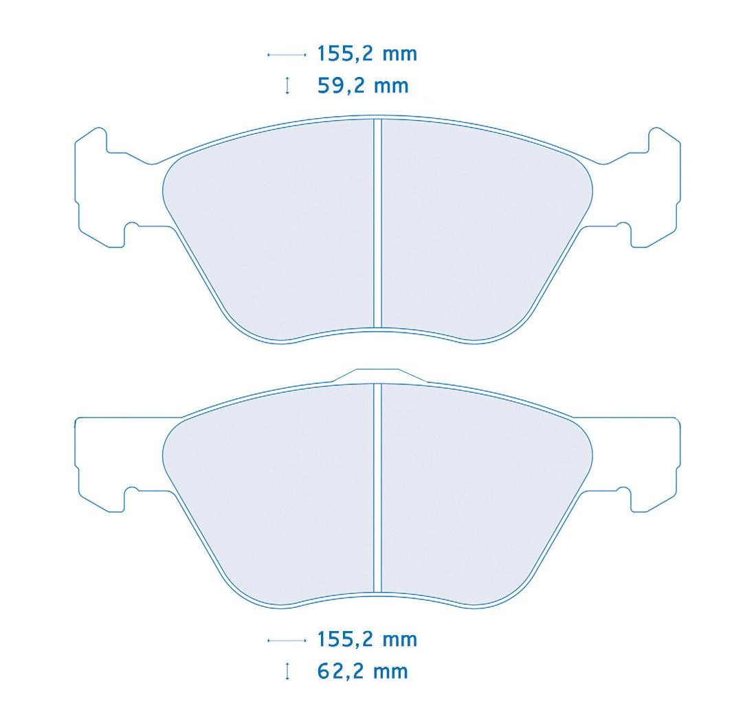 Set de 4 pastillas de freno - Carbone Lorraine