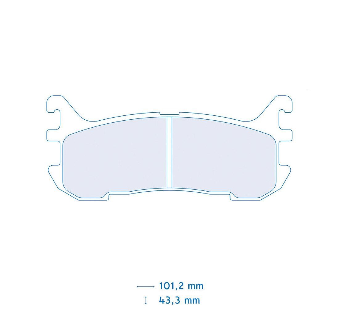 Plaquettes de frein CARBONE LORRAINE Modèle FCP1012