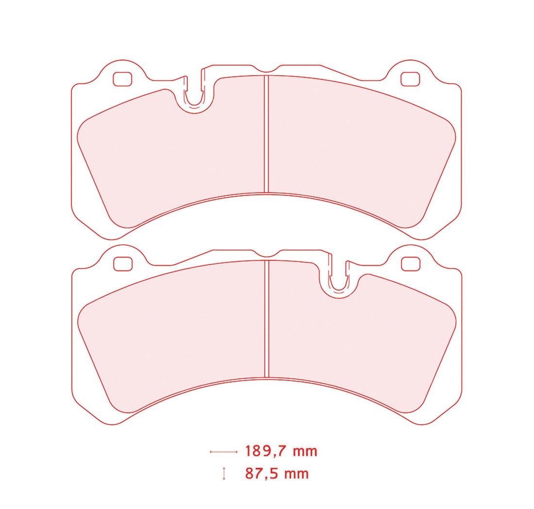 Plaquettes de frein CARBONE LORRAINE Modèle FRP3098