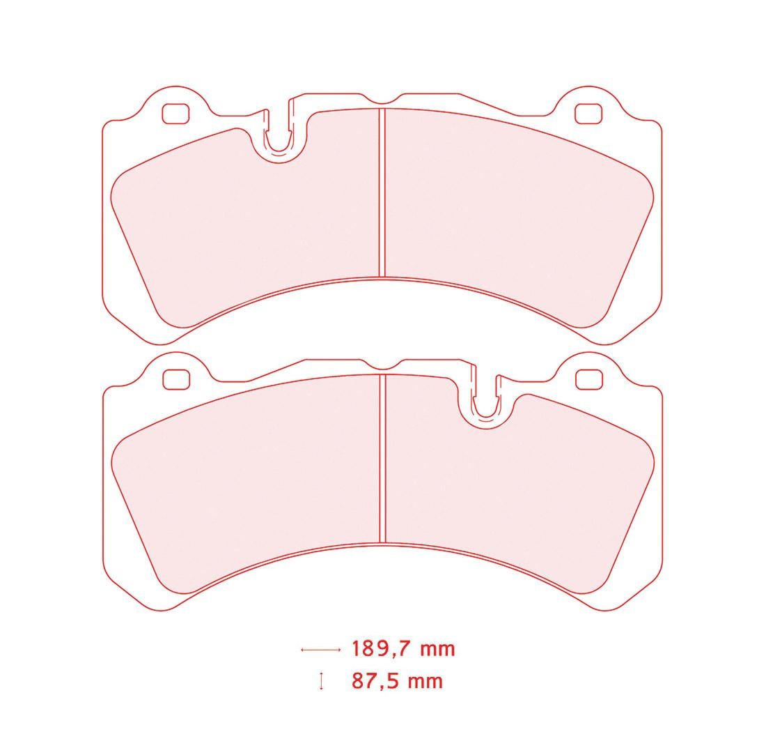 Set de 4 pastillas de freno - Carbone Lorraine