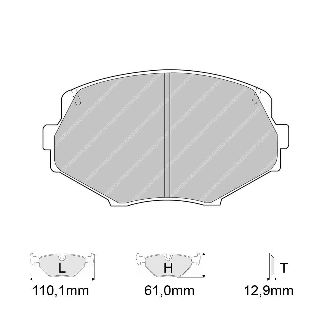 Plaquettes de frein PAGID Modèle FCP1011