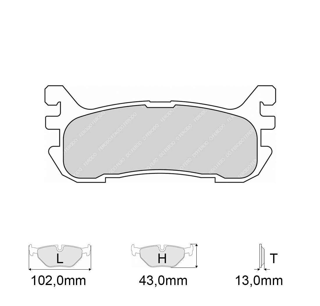 Plaquettes de frein FERODO Modèle FCP1012