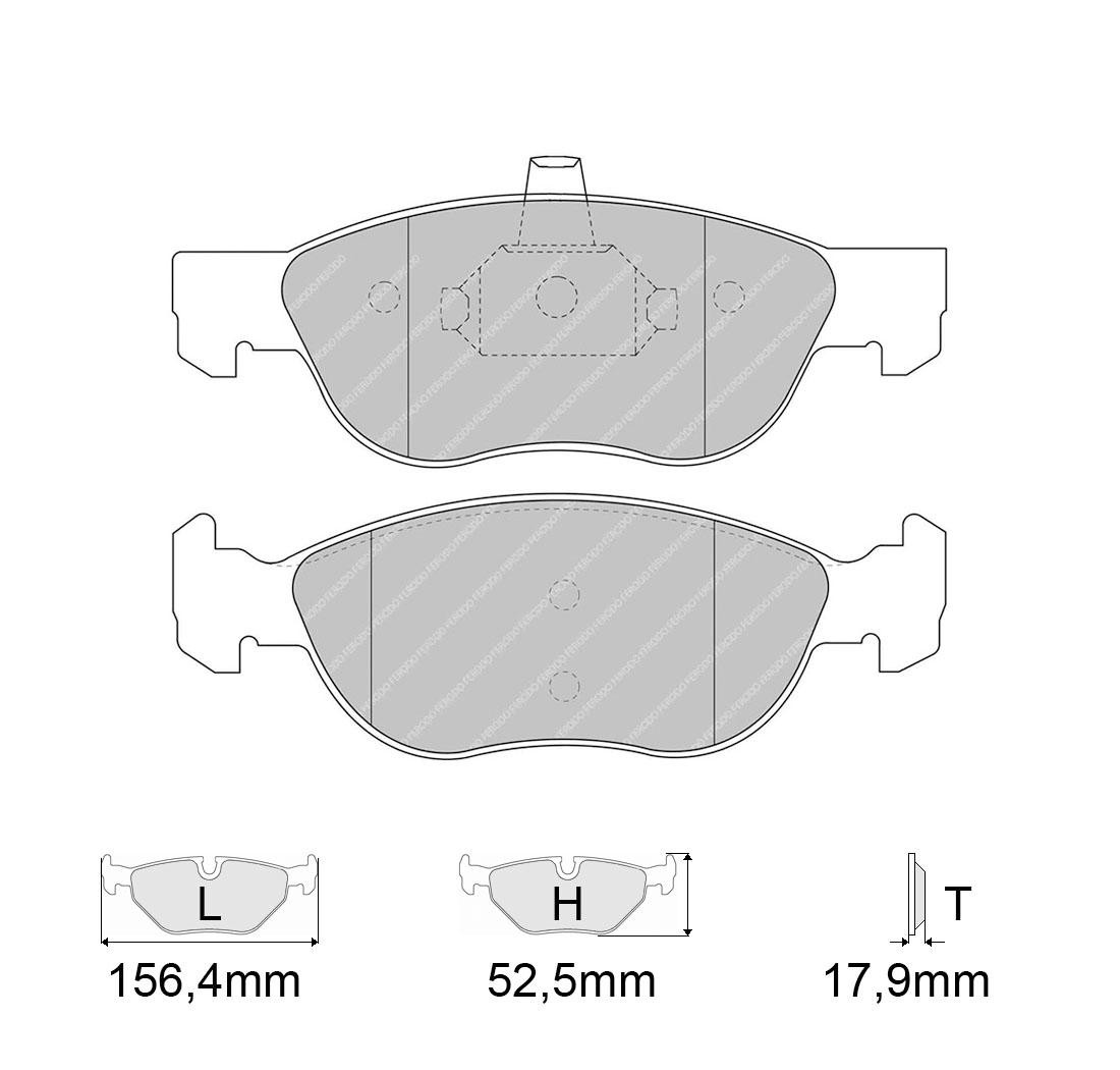 Plaquettes de frein FERODO Modèle FCP1056