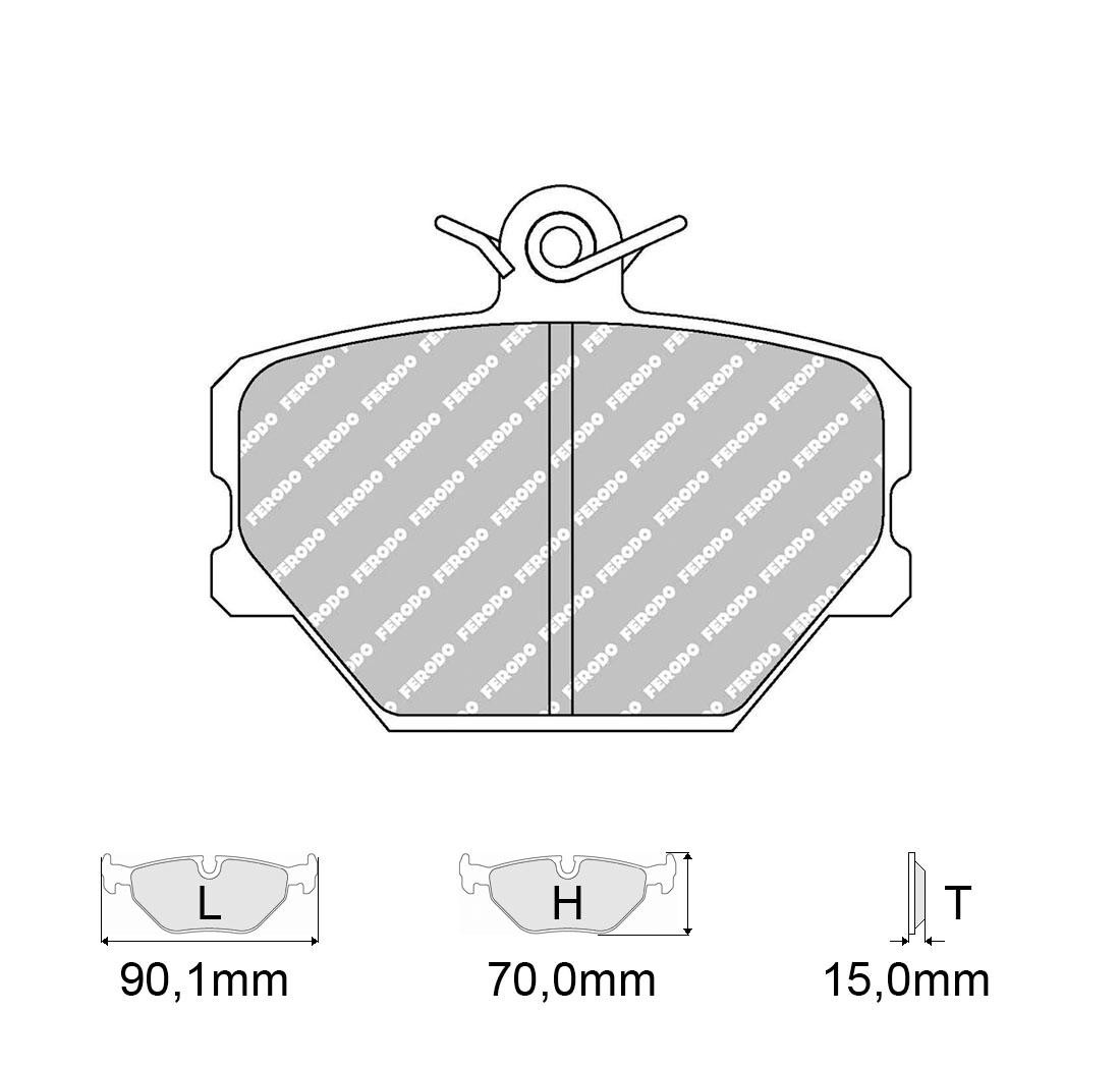 4 brake pads set - FERODO