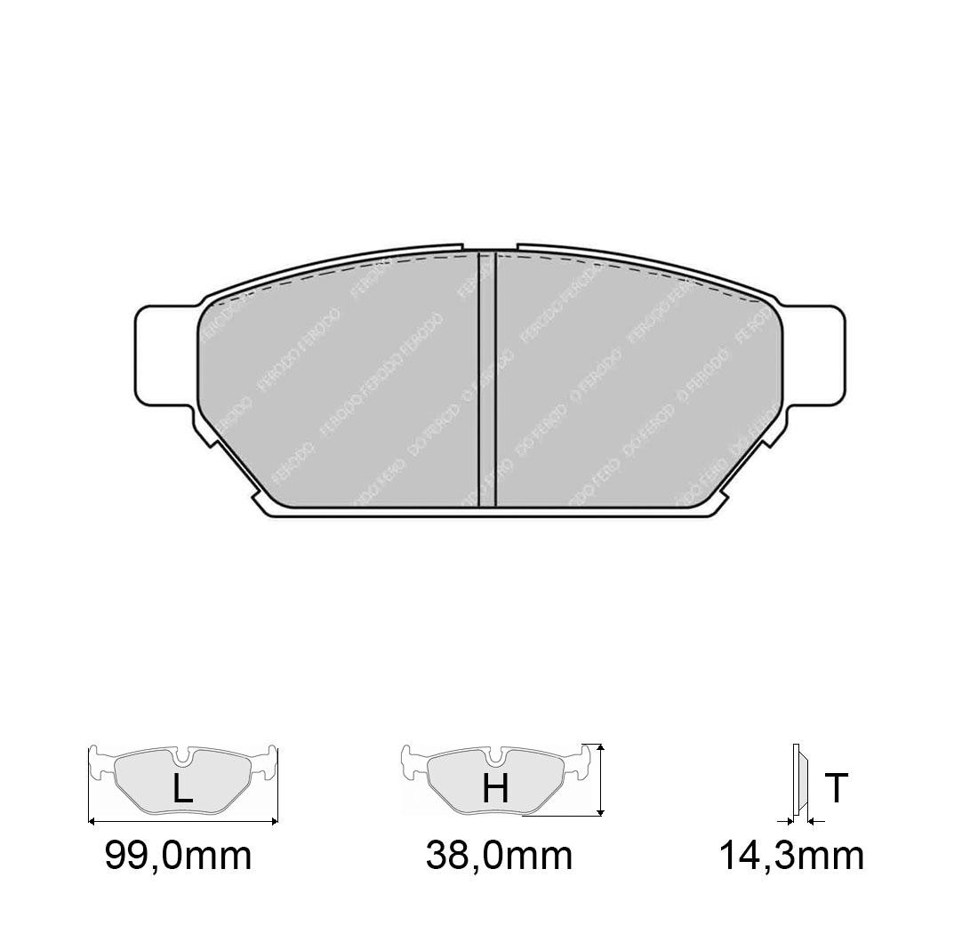 4 brake pads set - FERODO