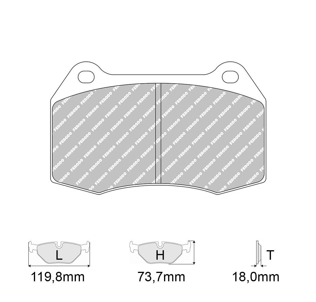 4 brake pads set - FERODO