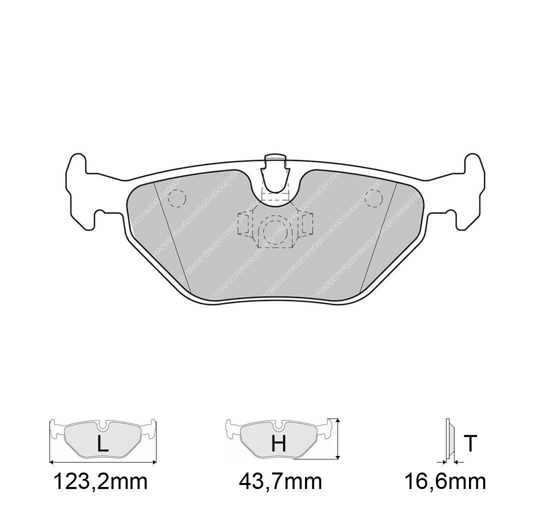 Plaquettes de frein FERODO Modèle FCP1301