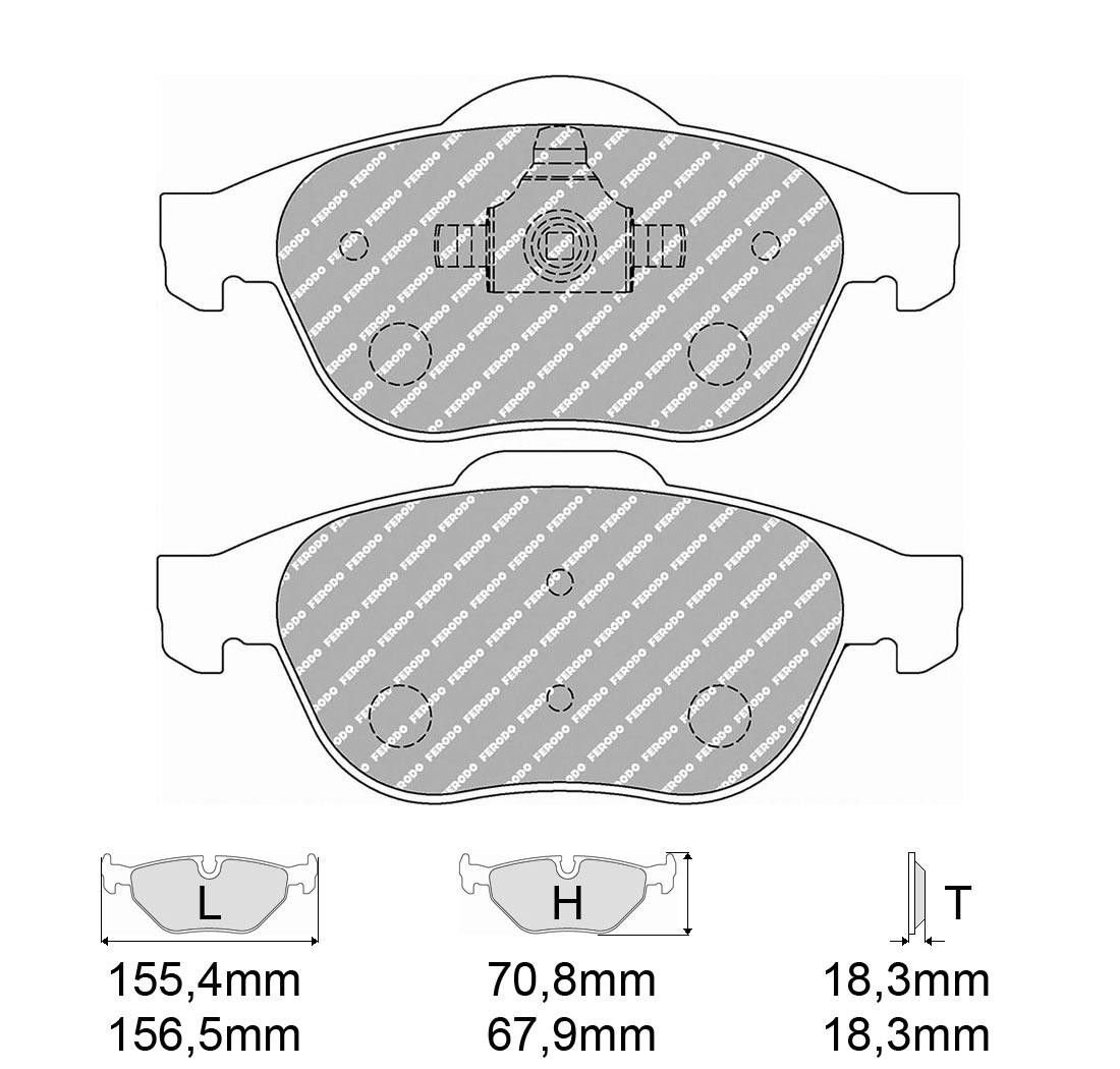 Plaquettes de frein FERODO Modèle FCP1441