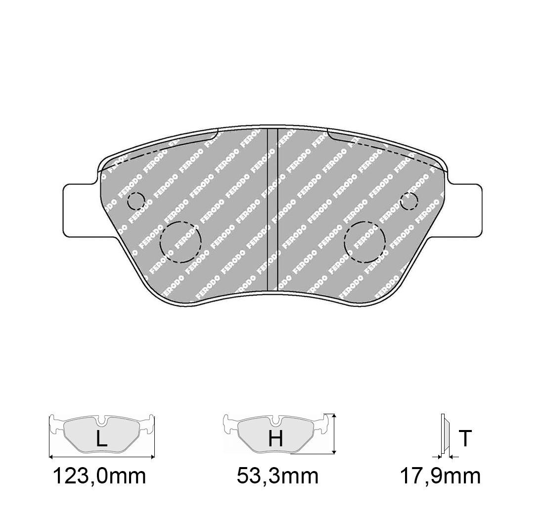 Plaquettes de frein FERODO Modèle FCP1466
