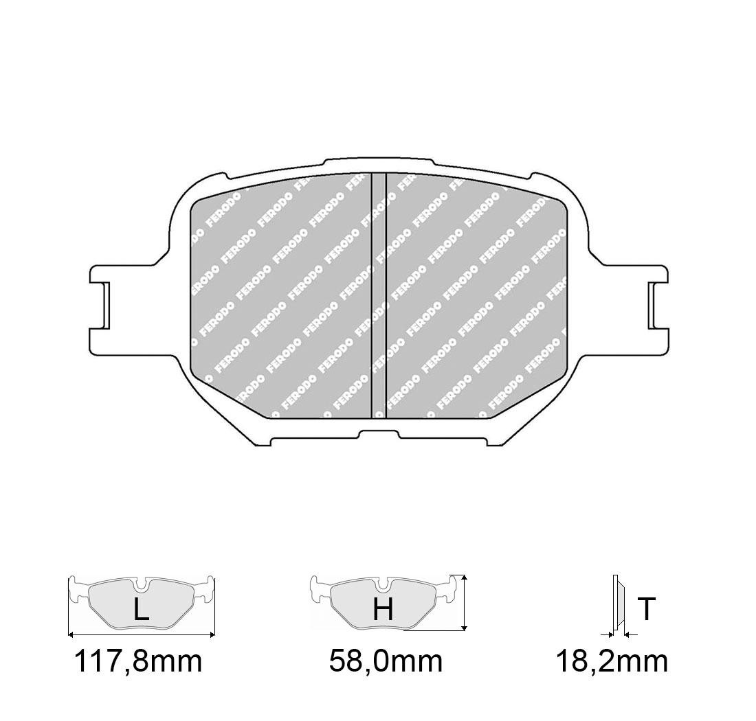 Plaquettes de frein FERODO Modèle FCP1528