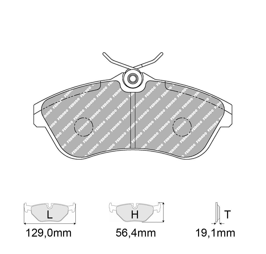 Plaquettes de frein FERODO Modèle FCP1543