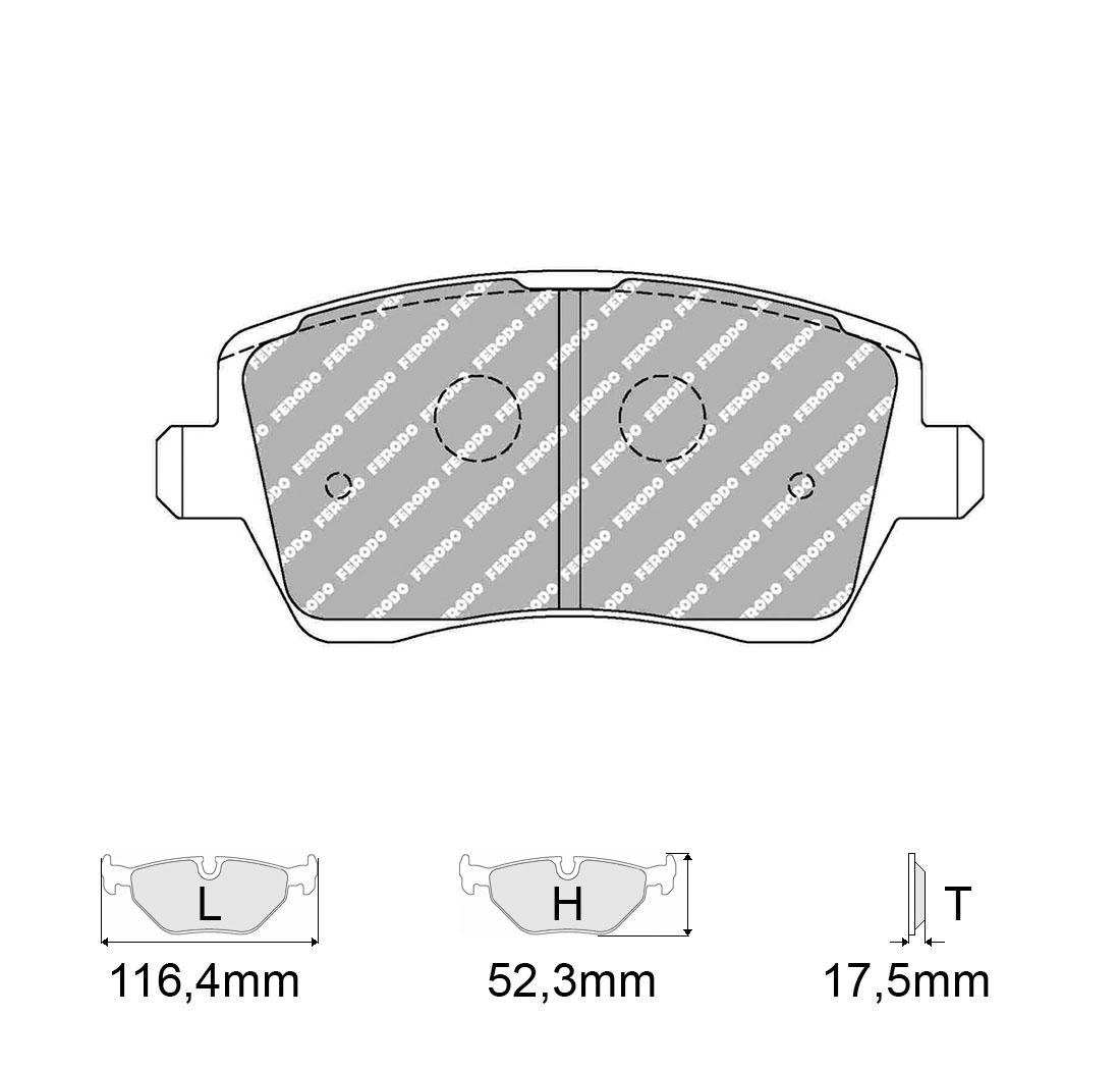 Plaquettes de frein FERODO Modèle FCP1617