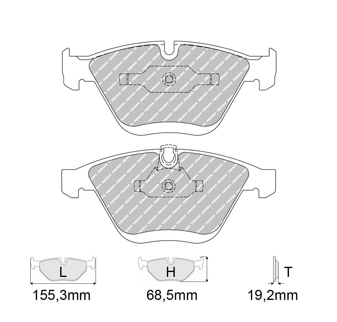 Brake Pads FERODO FCP1628 Model