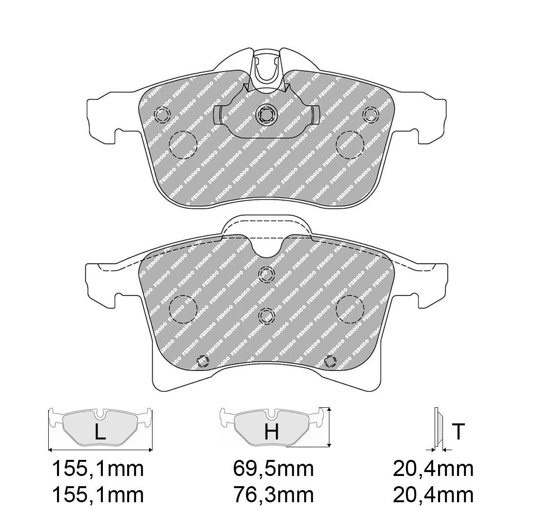 Brake Pads FERODO FCP1640 Model