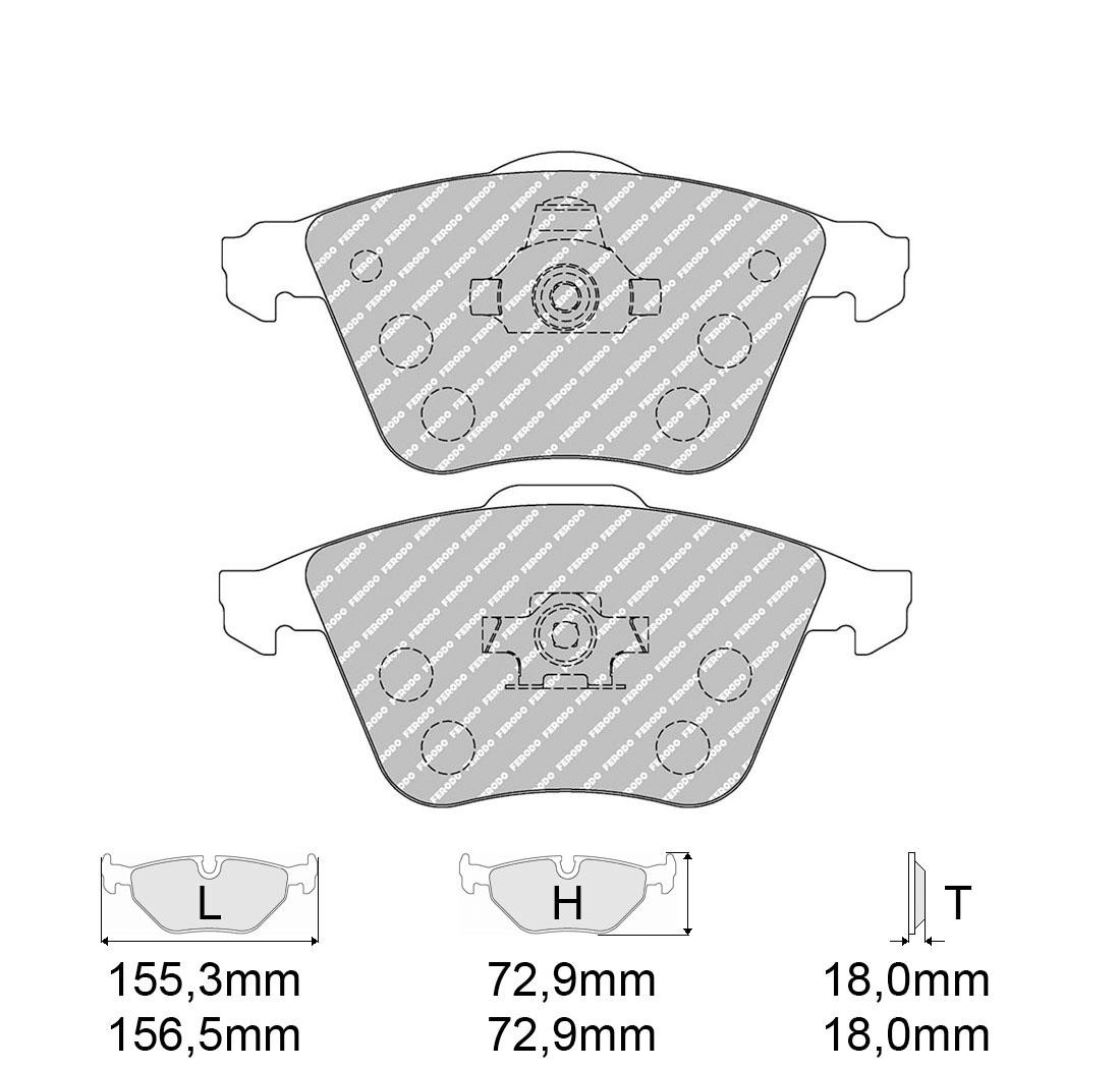 Plaquettes de frein FERODO Modèle FCP1706