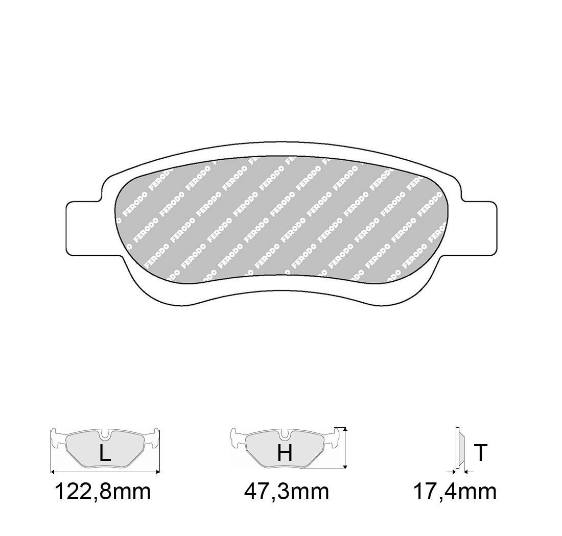 Lot de plaquettes de frein FERODO
