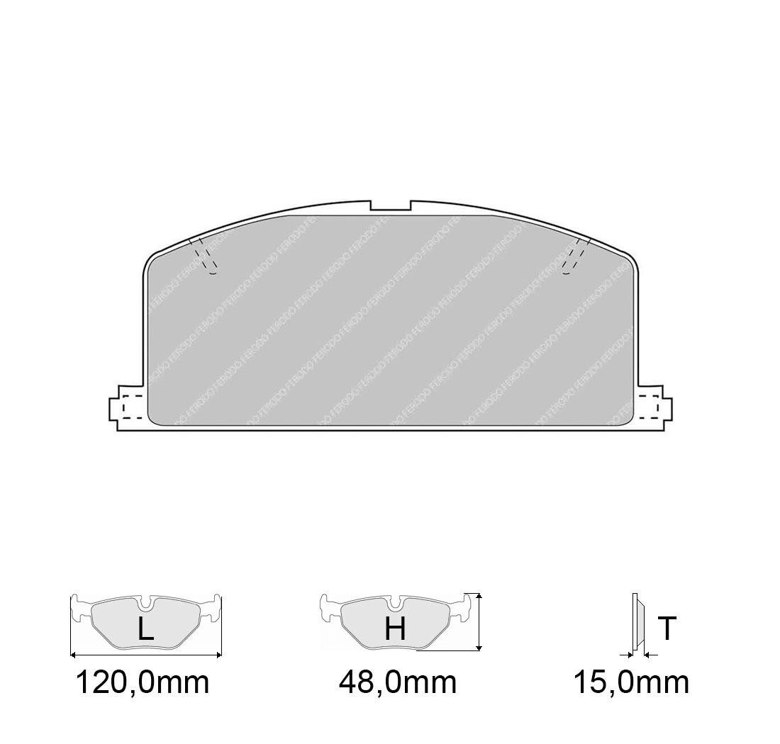 Plaquettes de frein FERODO Modèle FCP308