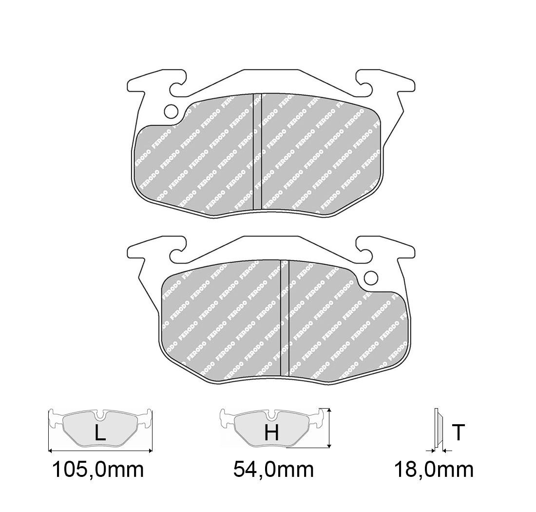 4 brake pads set - FERODO