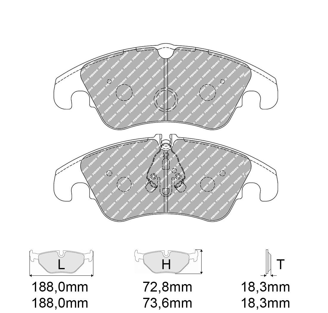 Brake Pads FERODO FCP4044 Model