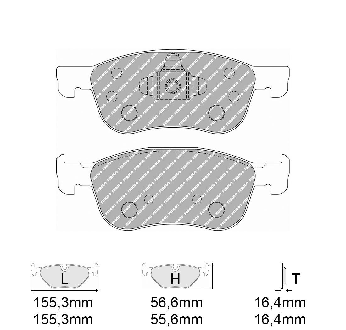Plaquettes de frein FERODO Modèle FCP4816
