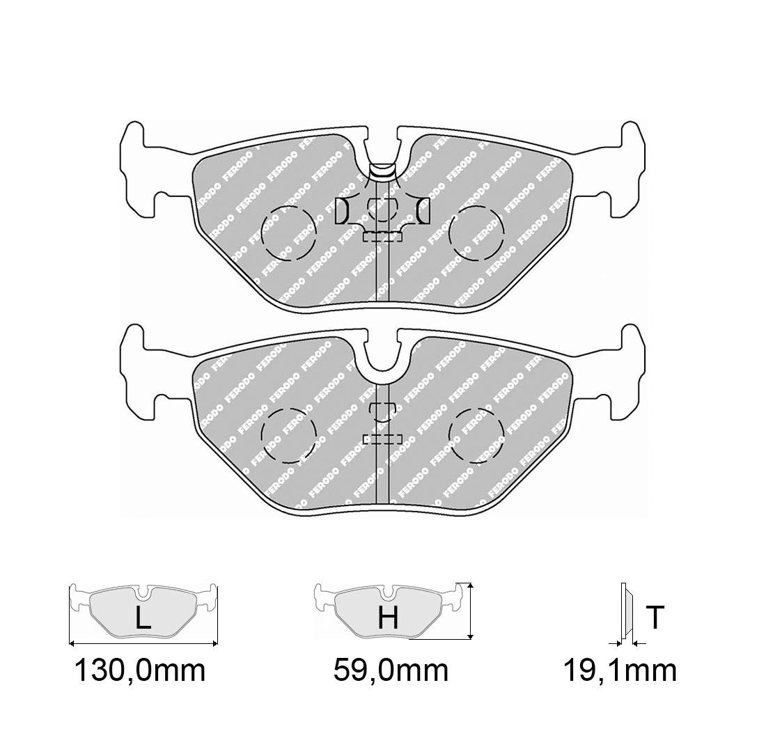 Conjunto de 4 pastillas de freno, FERODO