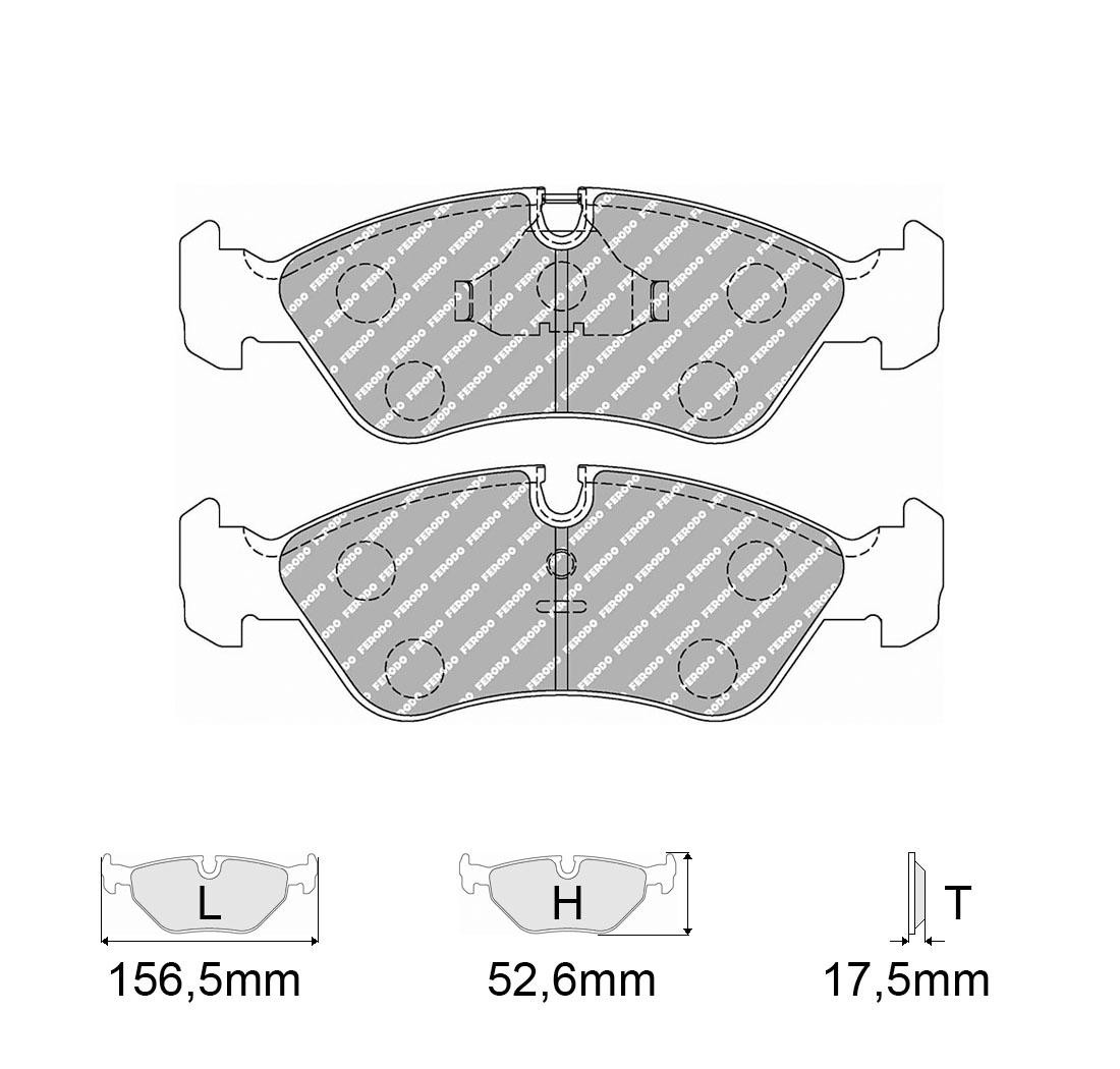 4 brake pads set - FERODO