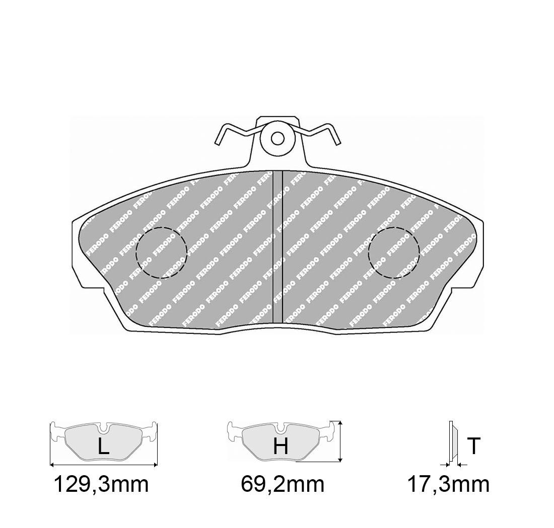 Plaquettes de frein FERODO Modèle FCP613