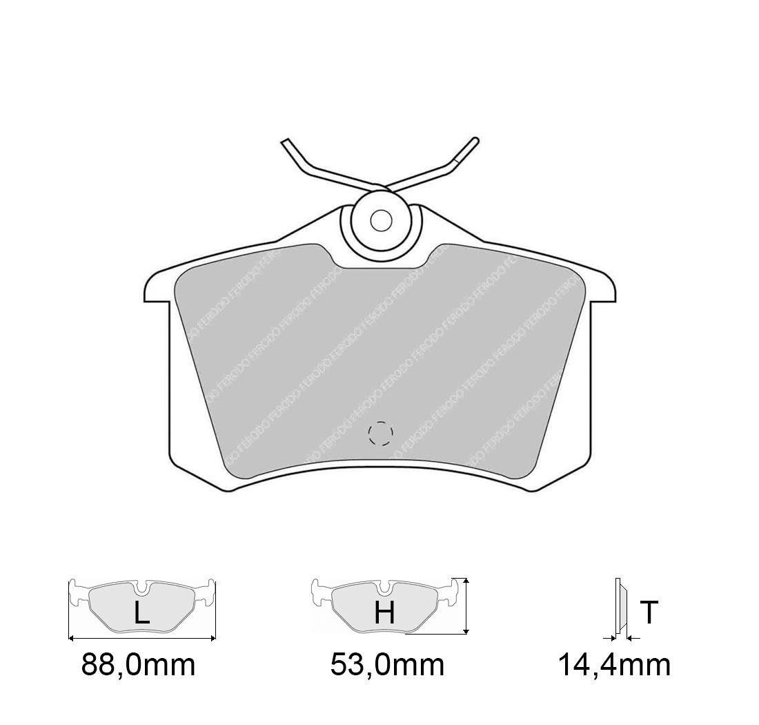 Plaquettes de frein FERODO Modèle FCP726