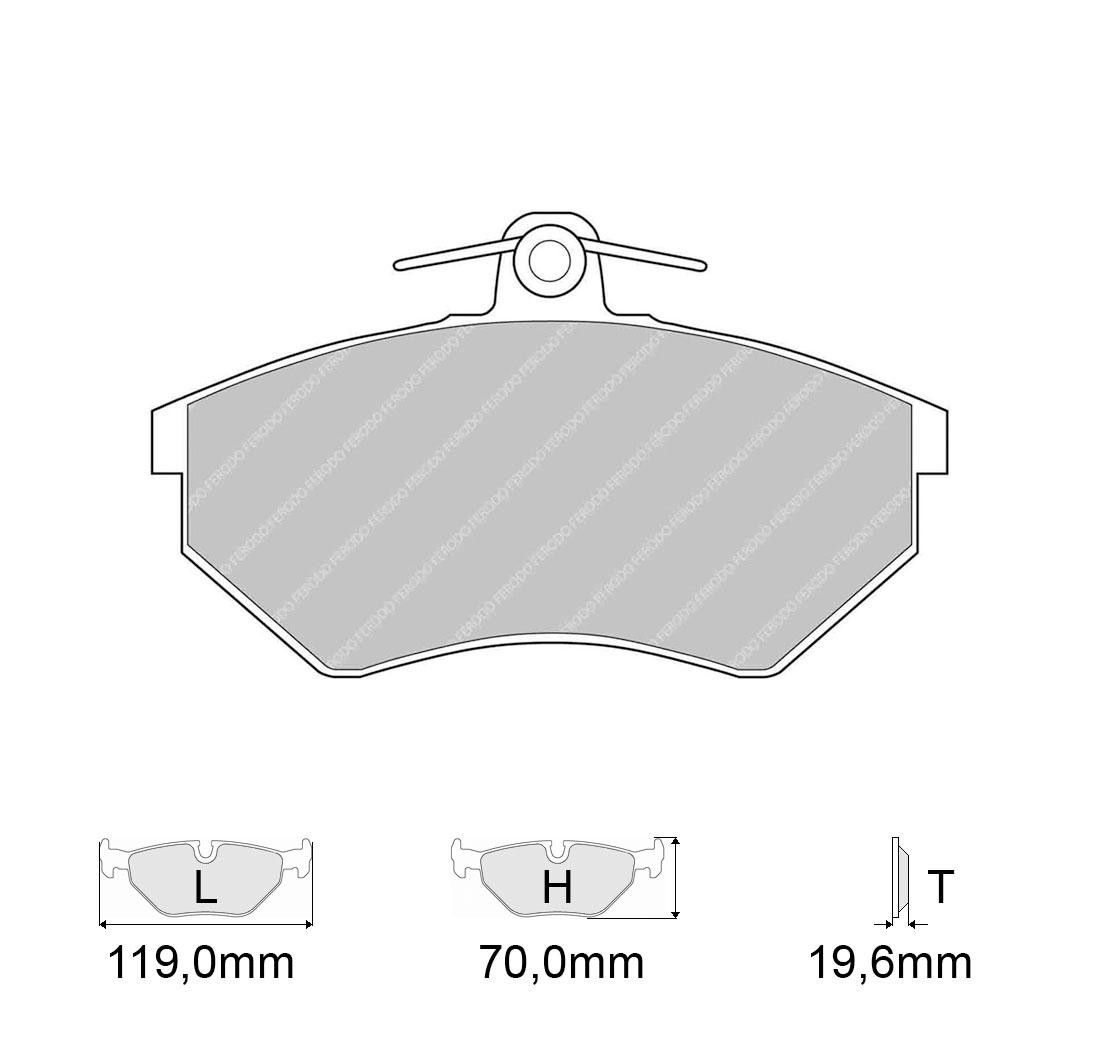 4 brake pads set - FERODO