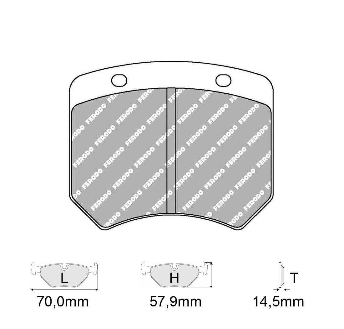 4 brake pads set - FERODO