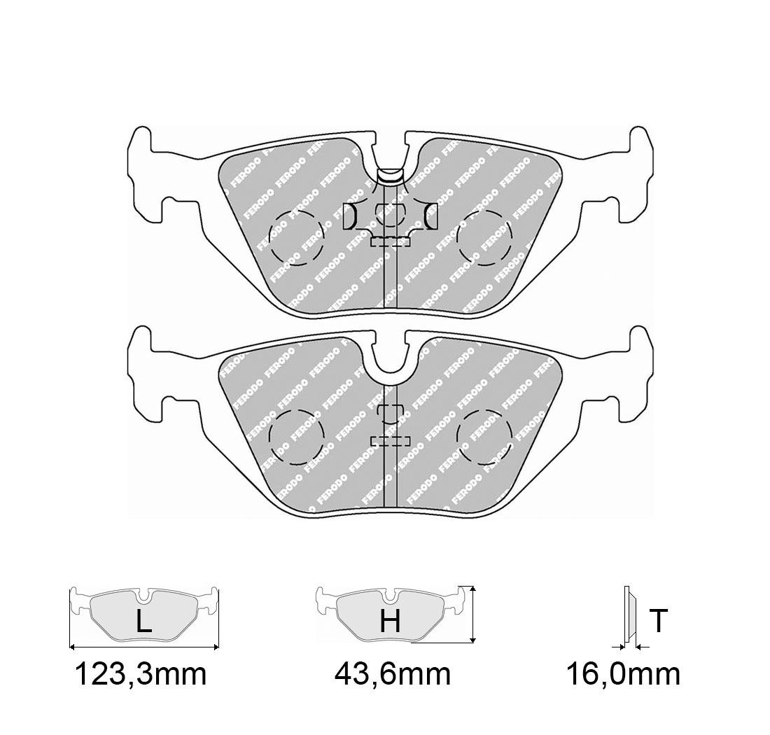 4 brake pads set - FERODO