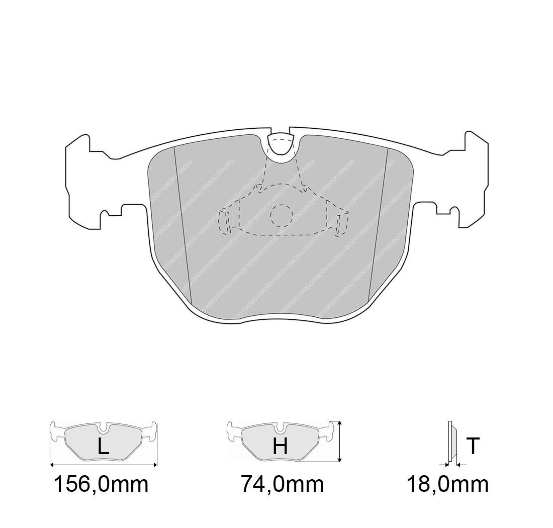 Plaquettes de frein FERODO Modèle FCP997