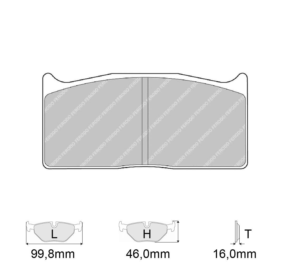 4 brake pads set - FERODO