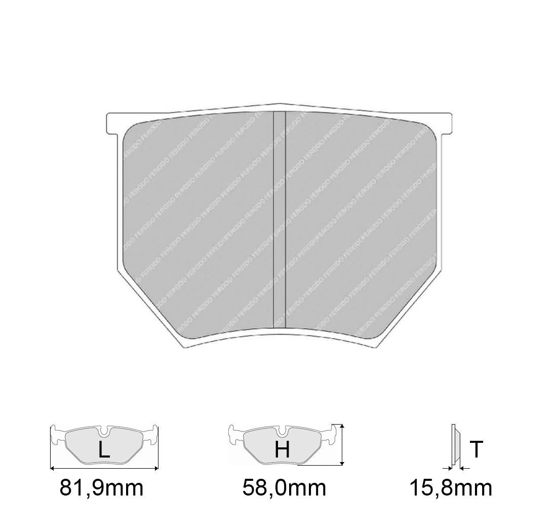 Lot de 4 plaquettes de frein FERODO