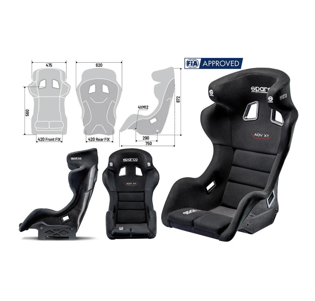 Asiento Sparco ADV XT, carbono tech negro