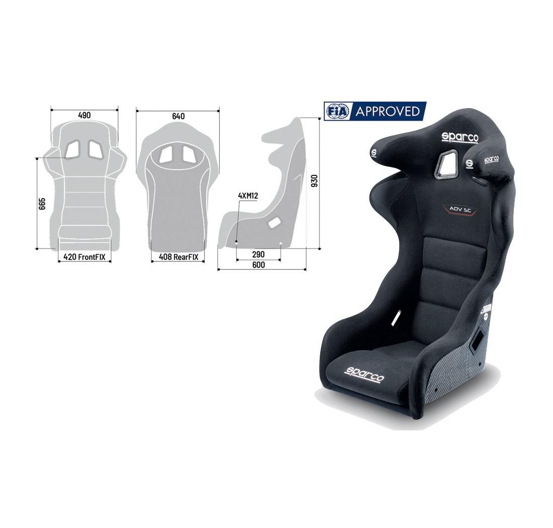 Sparco seat ADV-SC Carbon black