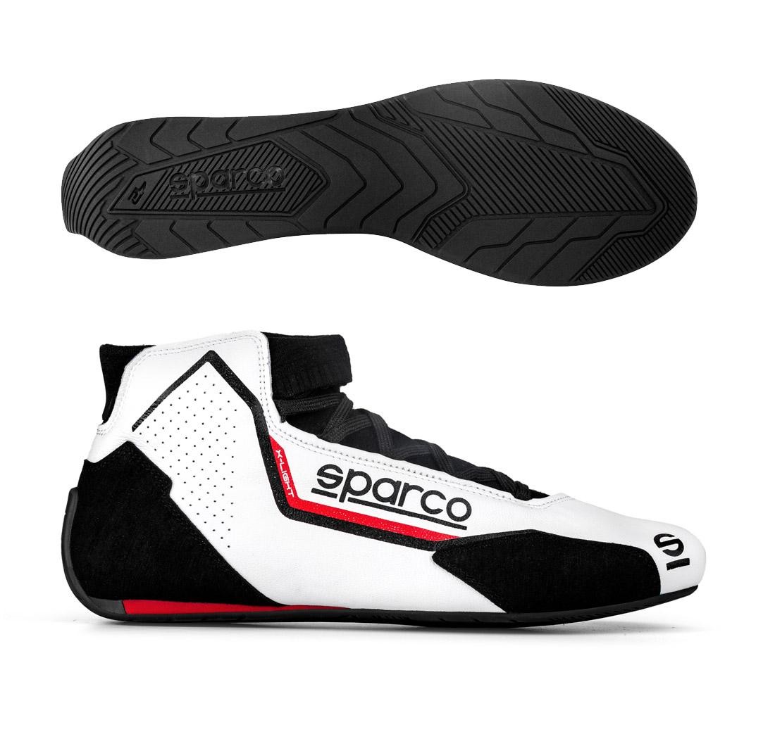 Sparco race shoes X-LIGHT, white/red - Size 37