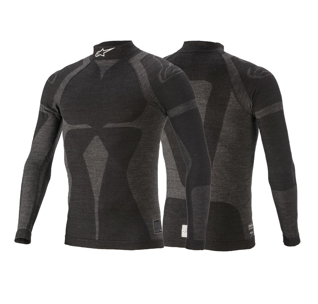Camiseta ignífugas Alpinestars ZX EVO v2 - negro/gris - talla M/L