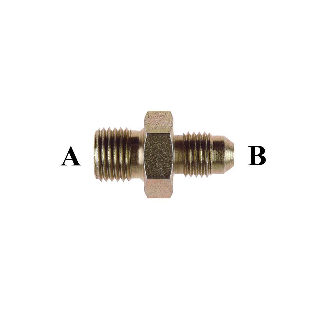 Adaptateur mâle/mâle - BSP concave A/JIC B convexe - noir