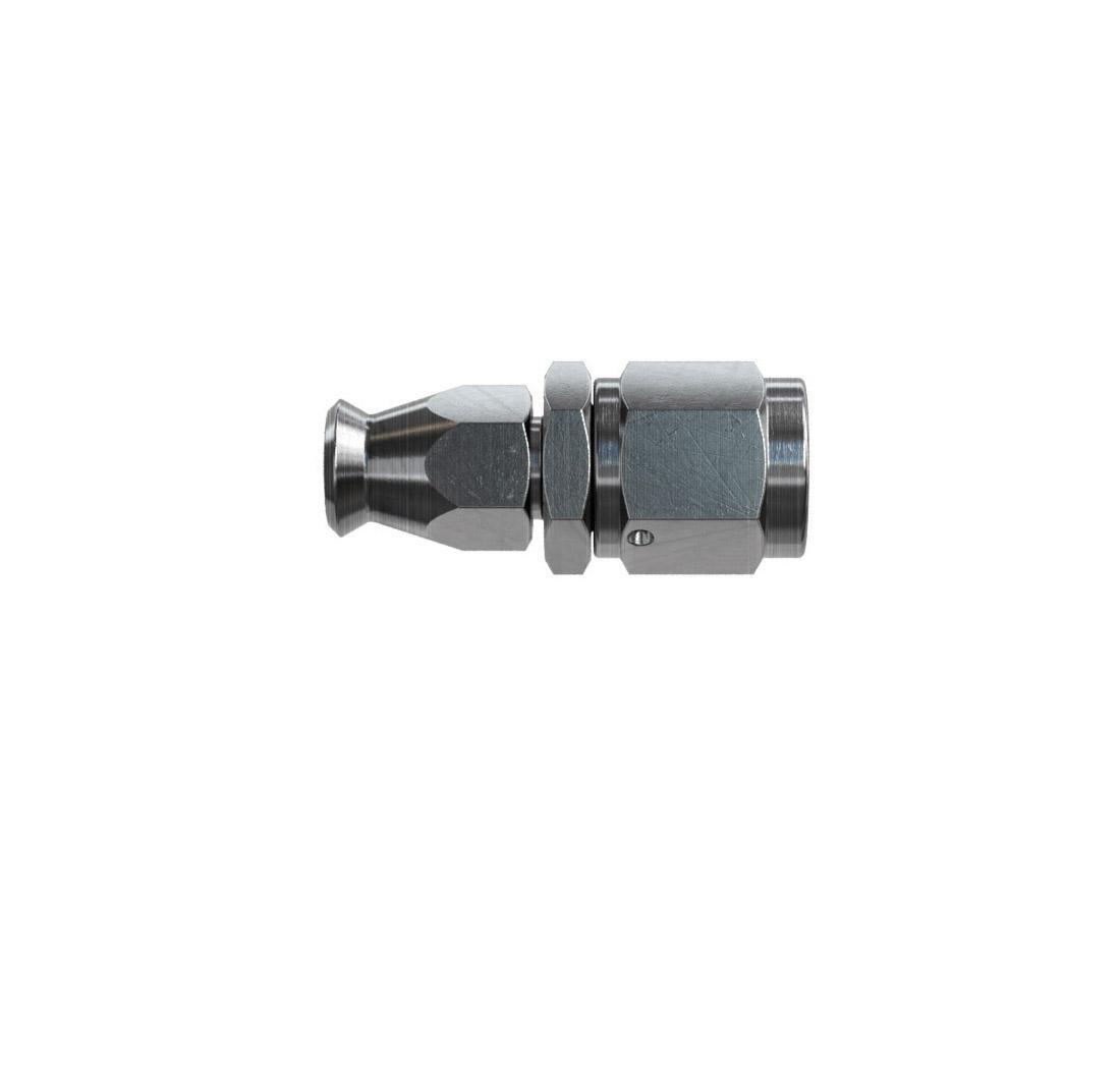 Raccordo inox dritto femmina, concavo - JIC 5/16 x 24