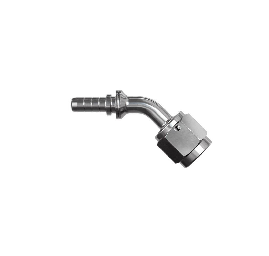 Raccordo graffabile inox a tubo 45° femmina, concavo - JIC 3/4 x 16