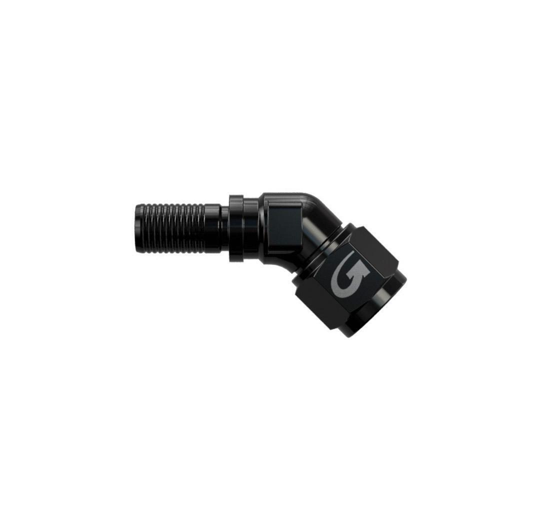 45° forged female concave seat - black