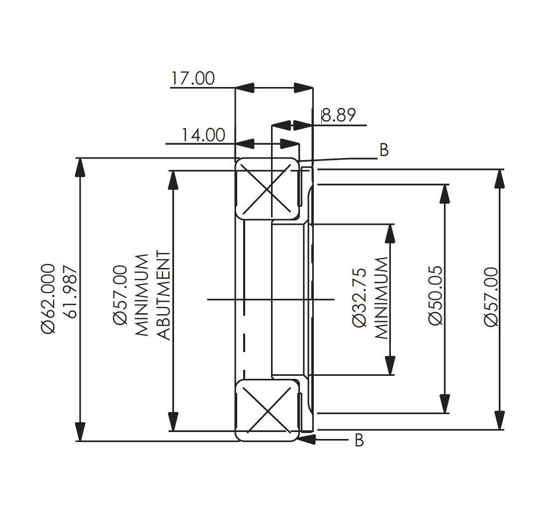 Flat faced Hi-speed release bearing inner f.56mm