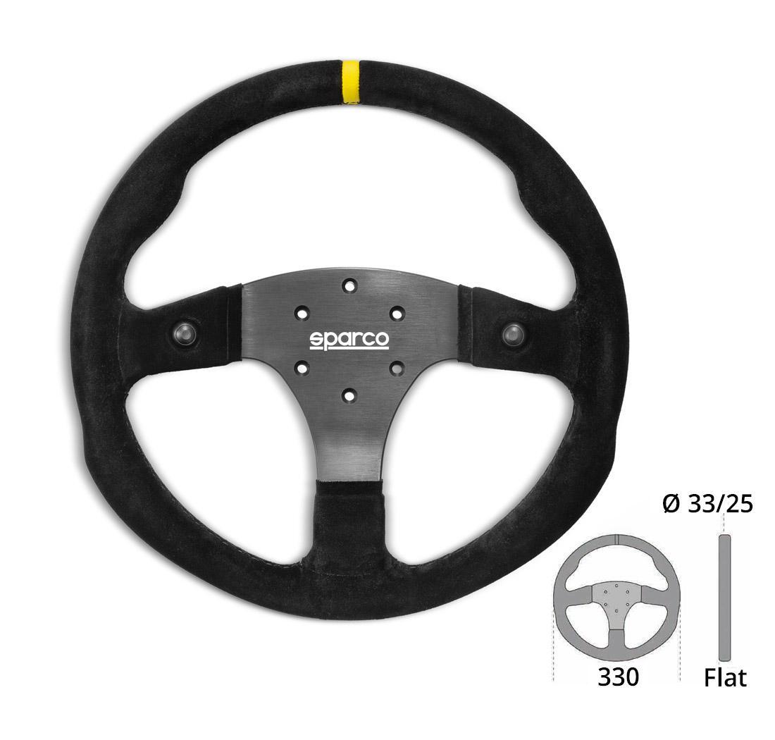 Sparco steering wheel R 330 - Suede with buttons