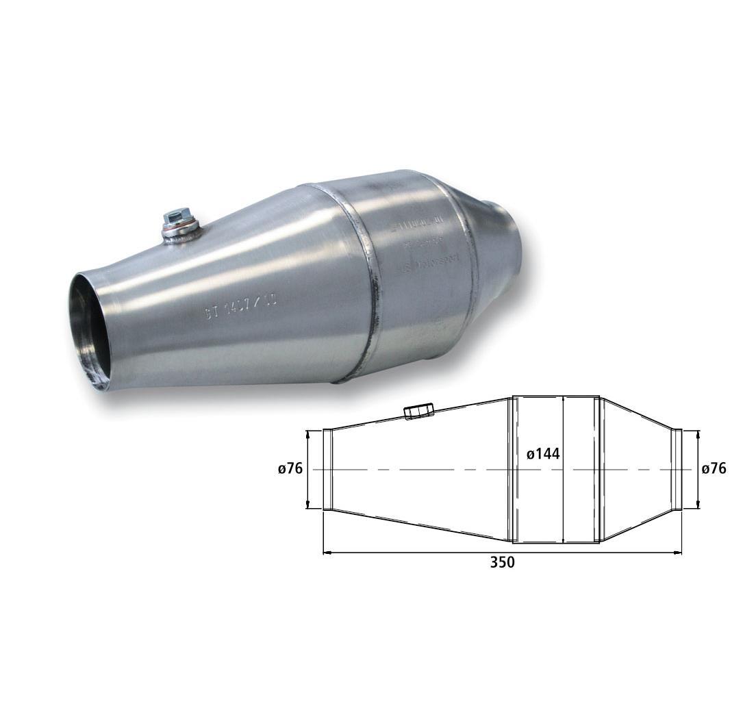 Motorsport Catalytic Converter - Pipe Ø 76 mm