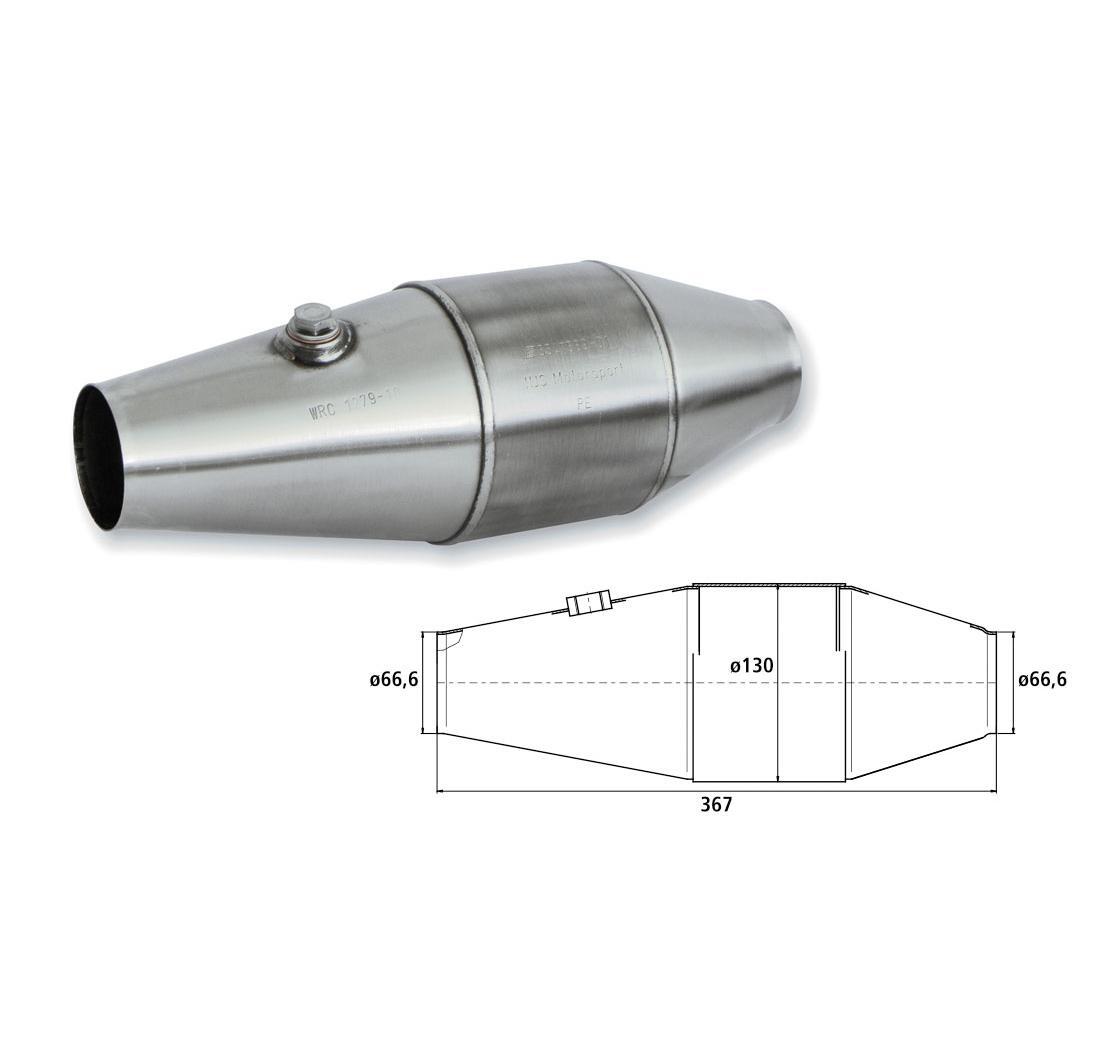 Sistema silencioso catalizador Motorsport HJS PE design