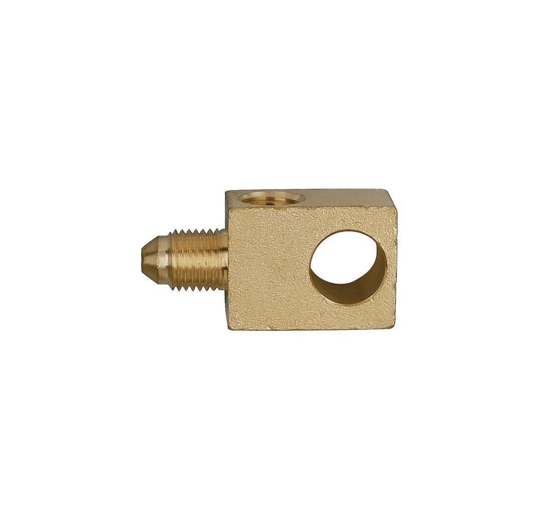 TEE ADAPTOR WITH -03 LEG W 7/16 LOC HOLE